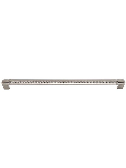 Tower Bridge Cabinet Pull 12 inch Center-to-Center in Satin Nickel.